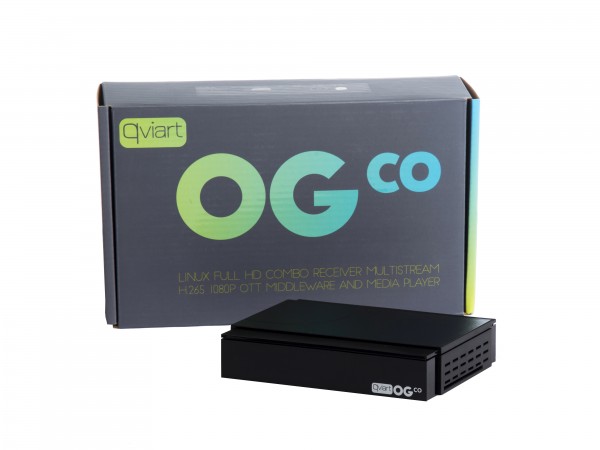 Qviart OGco Linux Full HD Combo-Sat-Receiver Multistream H.265 1080p OTT Middleware Mediaplayer